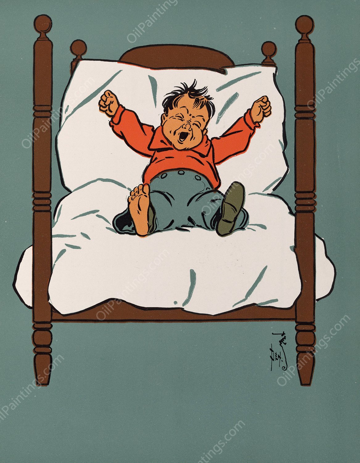 Denslow's Mother Goose 51  by William Wallace Denslow - Hand-Painted Oil Painting Reproduction