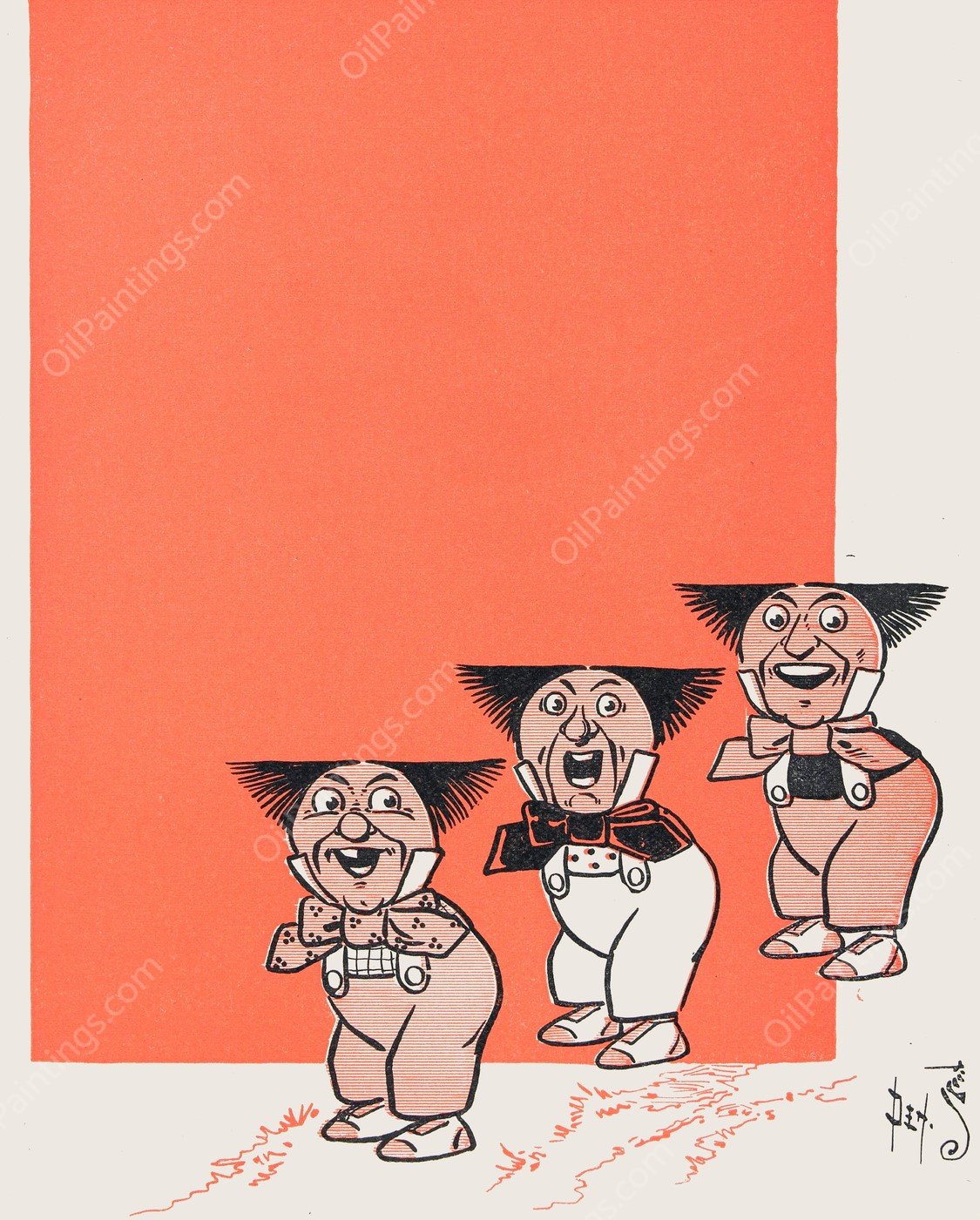 The country of the quadlings  by William Wallace Denslow - Hand-Painted Oil Painting Reproduction