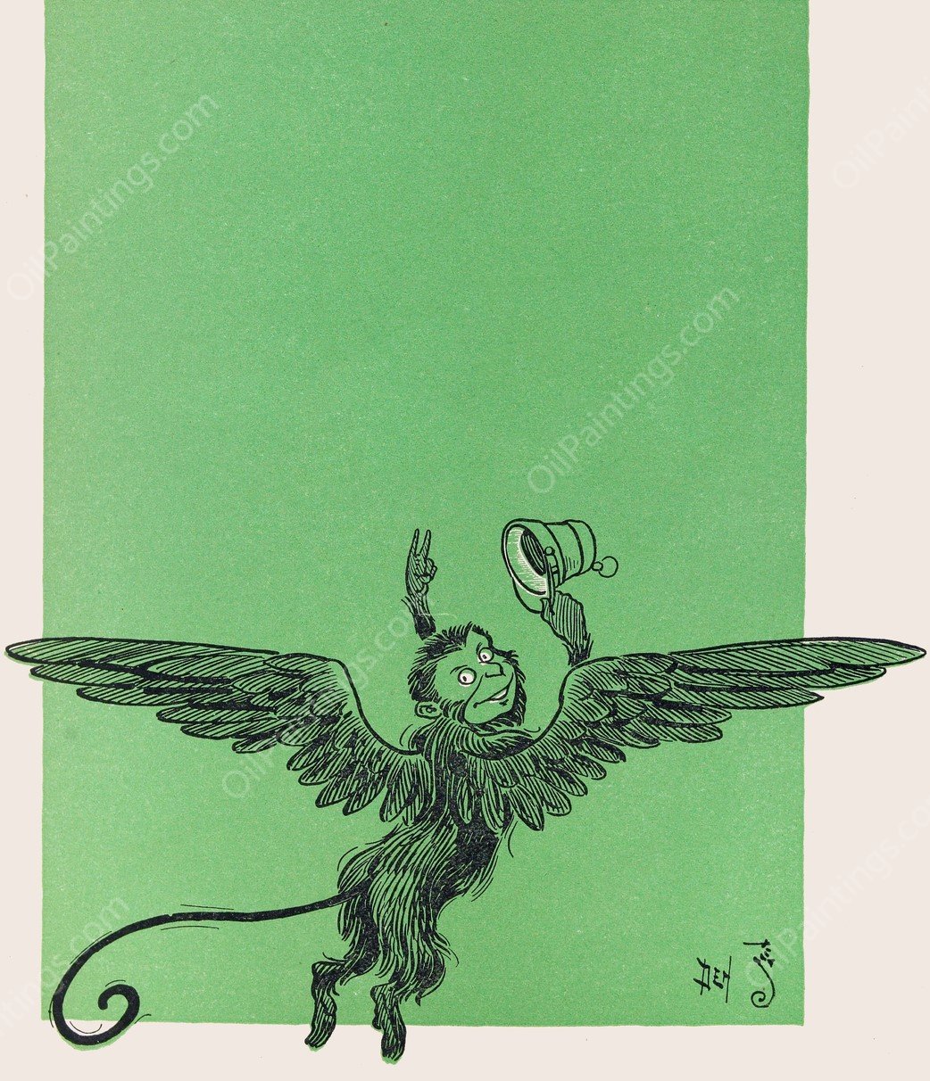 The Discovery of Oz. The Terrible  by William Wallace Denslow - Hand-Painted Oil Painting Reproduction