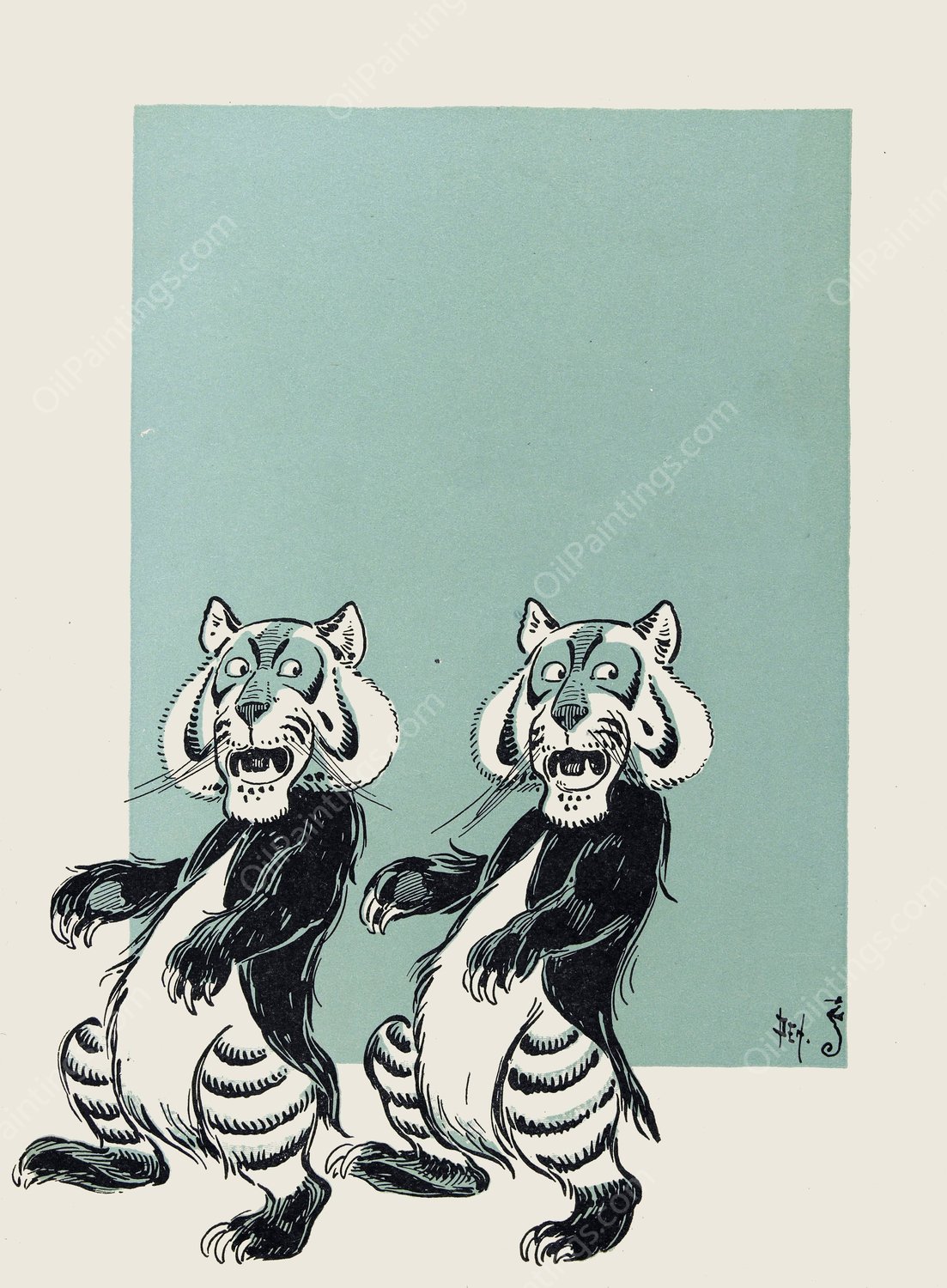 The Journey to the Great Oz  by William Wallace Denslow - Hand-Painted Oil Painting Reproduction