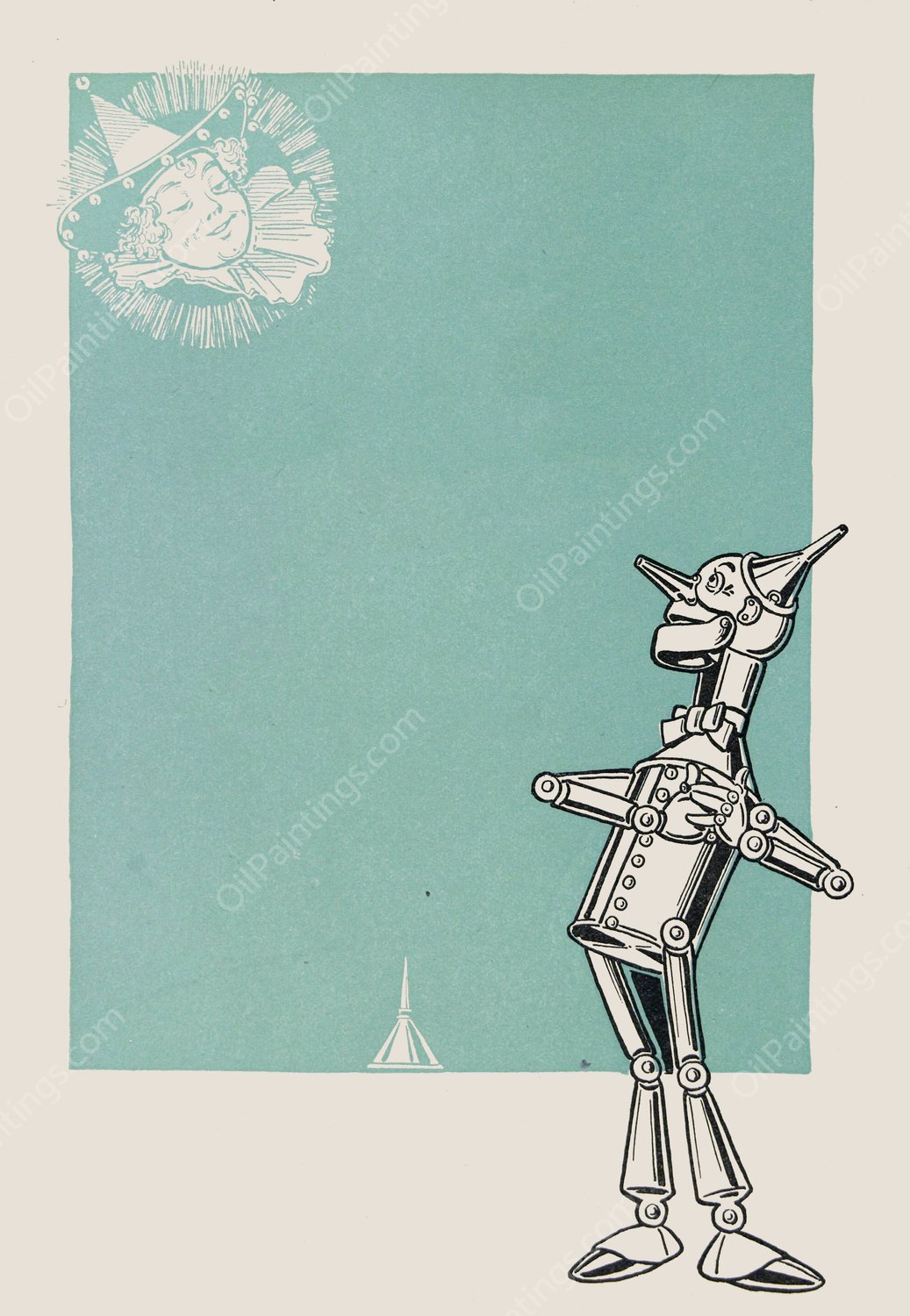 The Rescue of the Tin Woodman  by William Wallace Denslow - Hand-Painted Oil Painting Reproduction