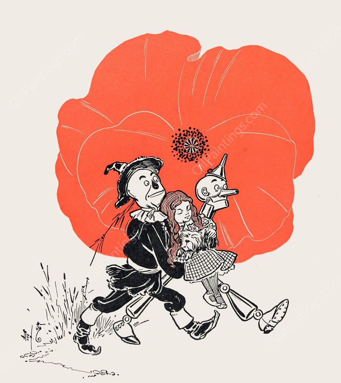 The wonderful Wizard of Oz 3  by William Wallace Denslow - Hand-Painted Oil Painting Reproduction