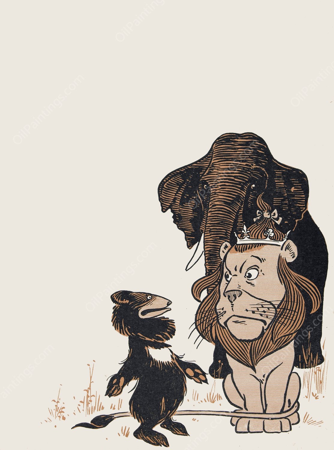 The wonderful Wizard of Oz 5  by William Wallace Denslow - Hand-Painted Oil Painting Reproduction