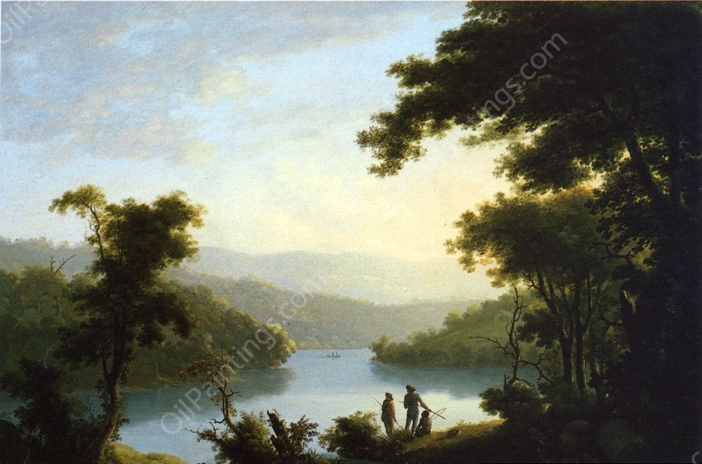 Meeting of the Watersnbsp;(also known as The Meeting of the Potomac and Shenandoah Rivers at Harper's Ferry) by William Winstanley - Hand-Painted Oil Painting Reproduction