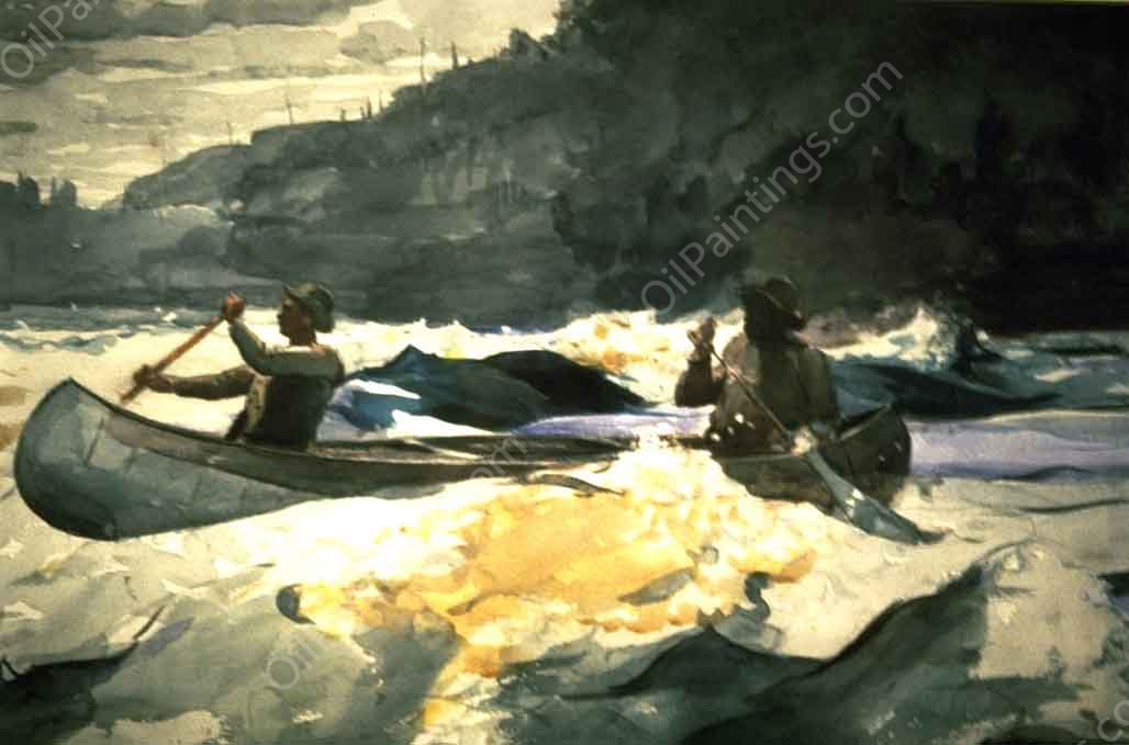 Canoeing by Winslow Homer - Hand-Painted Oil Painting Reproduction