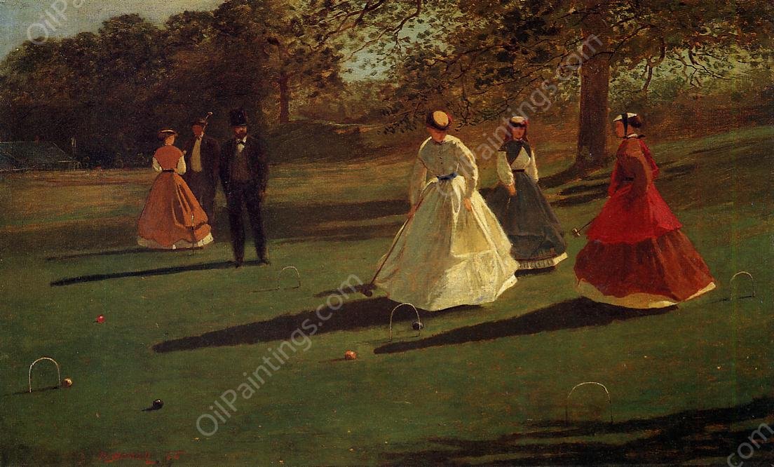 Croquet Players by Winslow Homer - Hand-Painted Oil Painting Reproduction