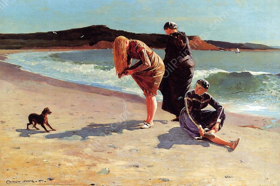 Eagle Head, Manchester, Massachusetts also known as High Tide by Winslow Homer - Hand-Painted Oil Painting Reproduction