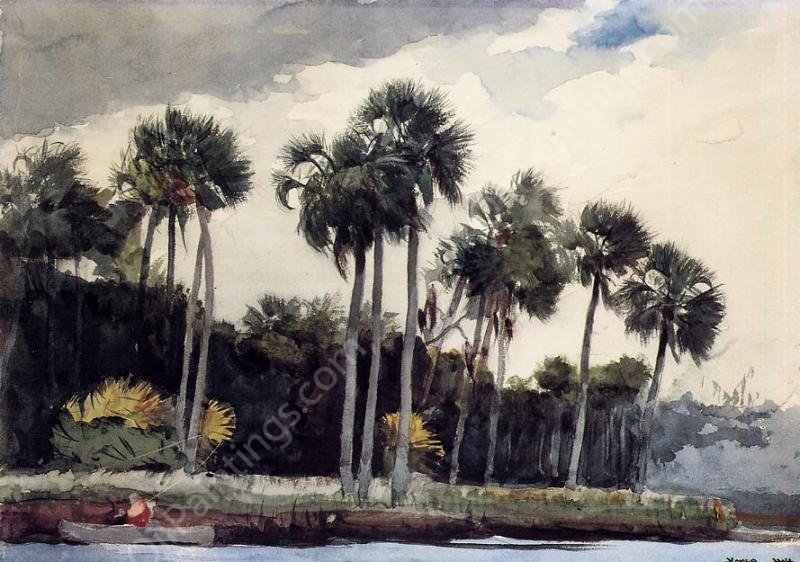 Red Shirt, Homosassa, Florida by Winslow Homer - Hand-Painted Oil Painting Reproduction