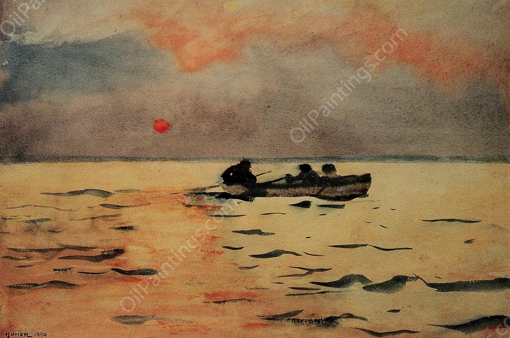 Rowing Home by Winslow Homer - Hand-Painted Oil Painting Reproduction