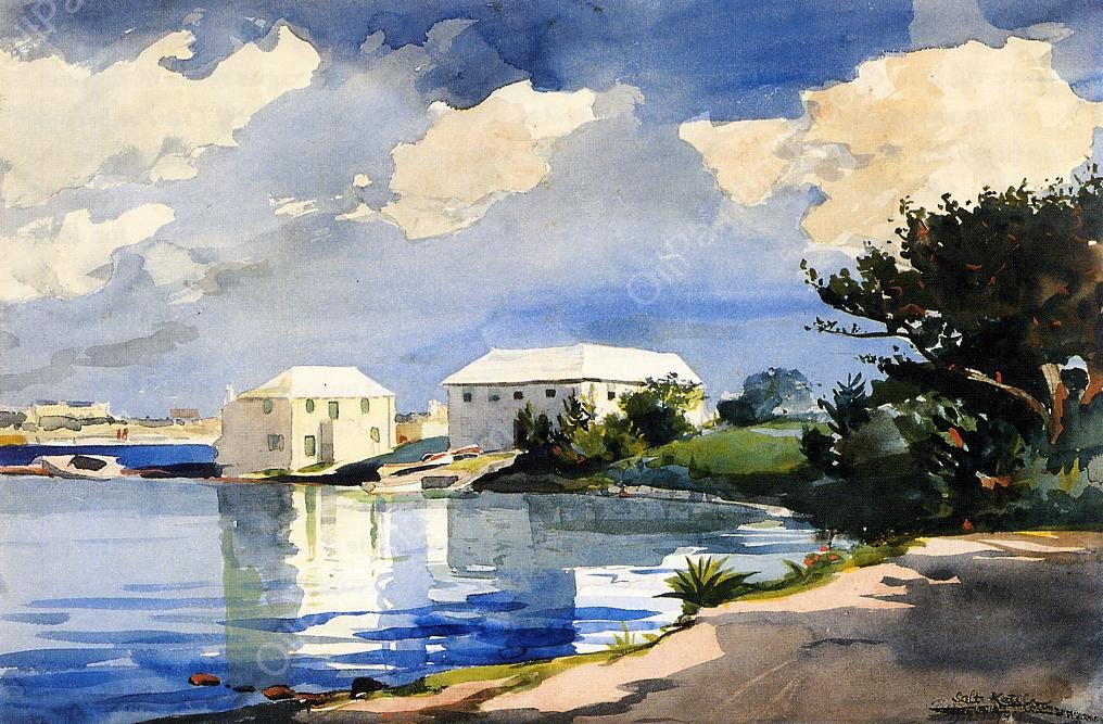 Salt Kettle, Bermuda by Winslow Homer - Hand-Painted Oil Painting Reproduction