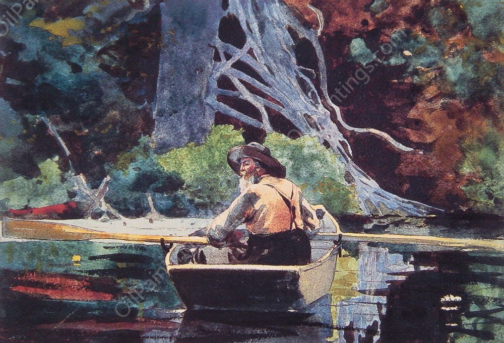 The Adirondack Guide by Winslow Homer - Hand-Painted Oil Painting Reproduction