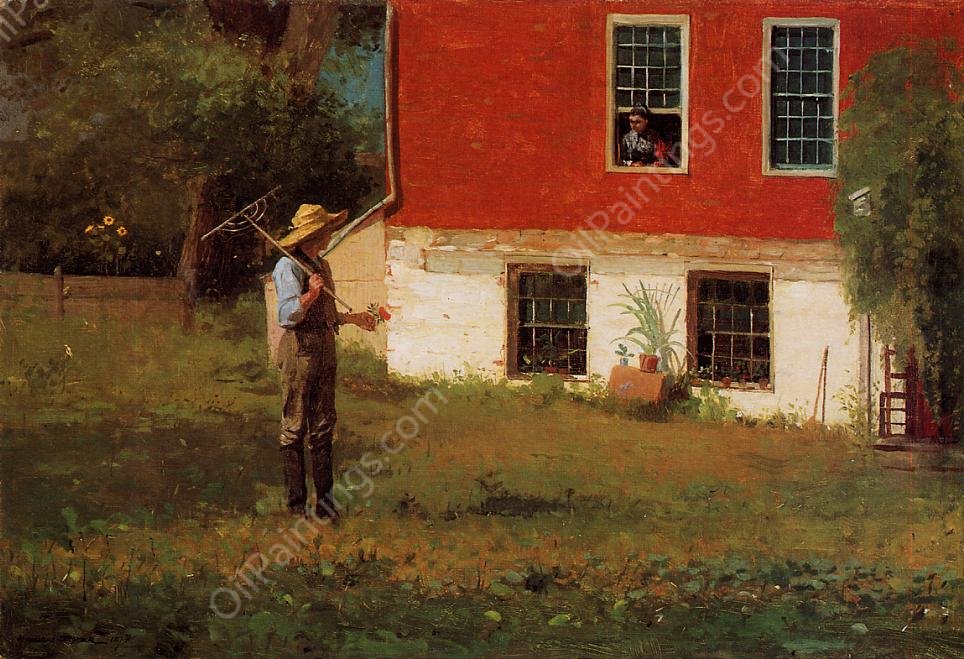 The Rustics by Winslow Homer - Hand-Painted Oil Painting Reproduction