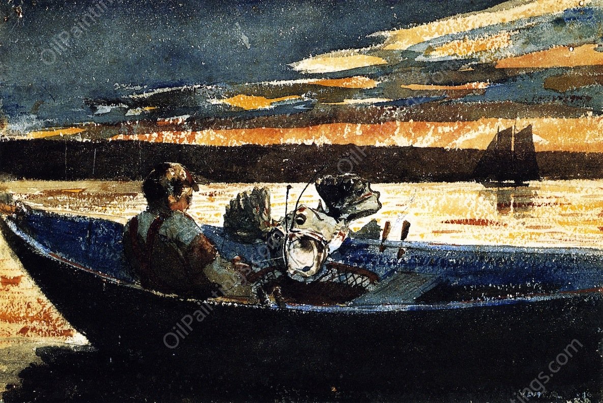 The Sculpin by Winslow Homer - Hand-Painted Oil Painting Reproduction