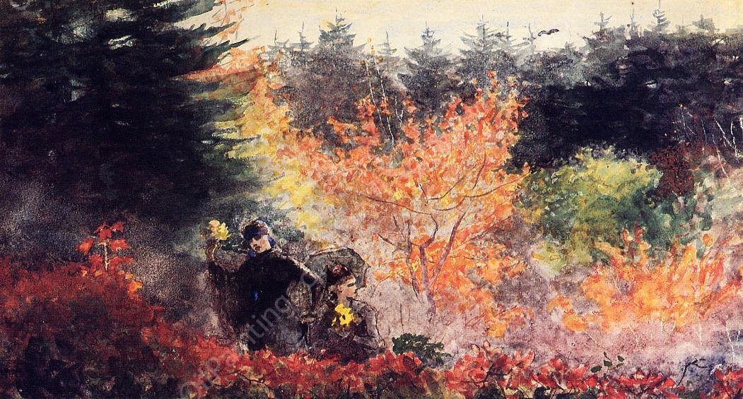 Woods at Prout's Neck by Winslow Homer - Hand-Painted Oil Painting Reproduction
