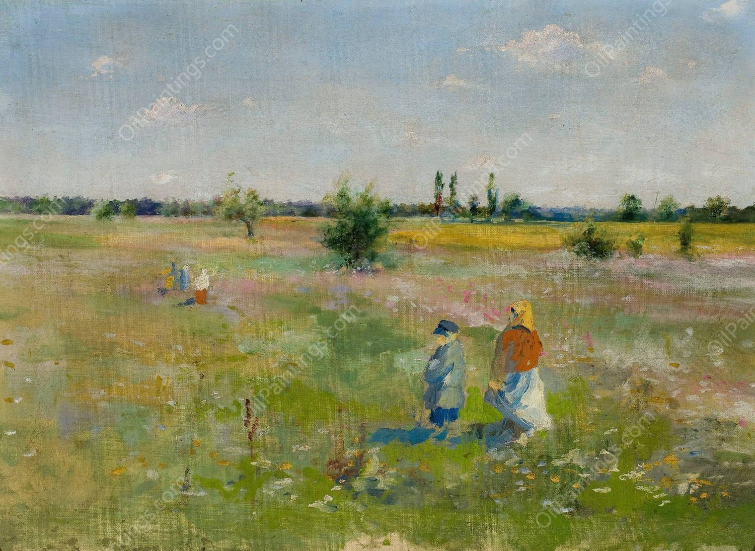 In the meadow by Wladyslaw Podkowinski - Hand-Painted Oil Painting Reproduction