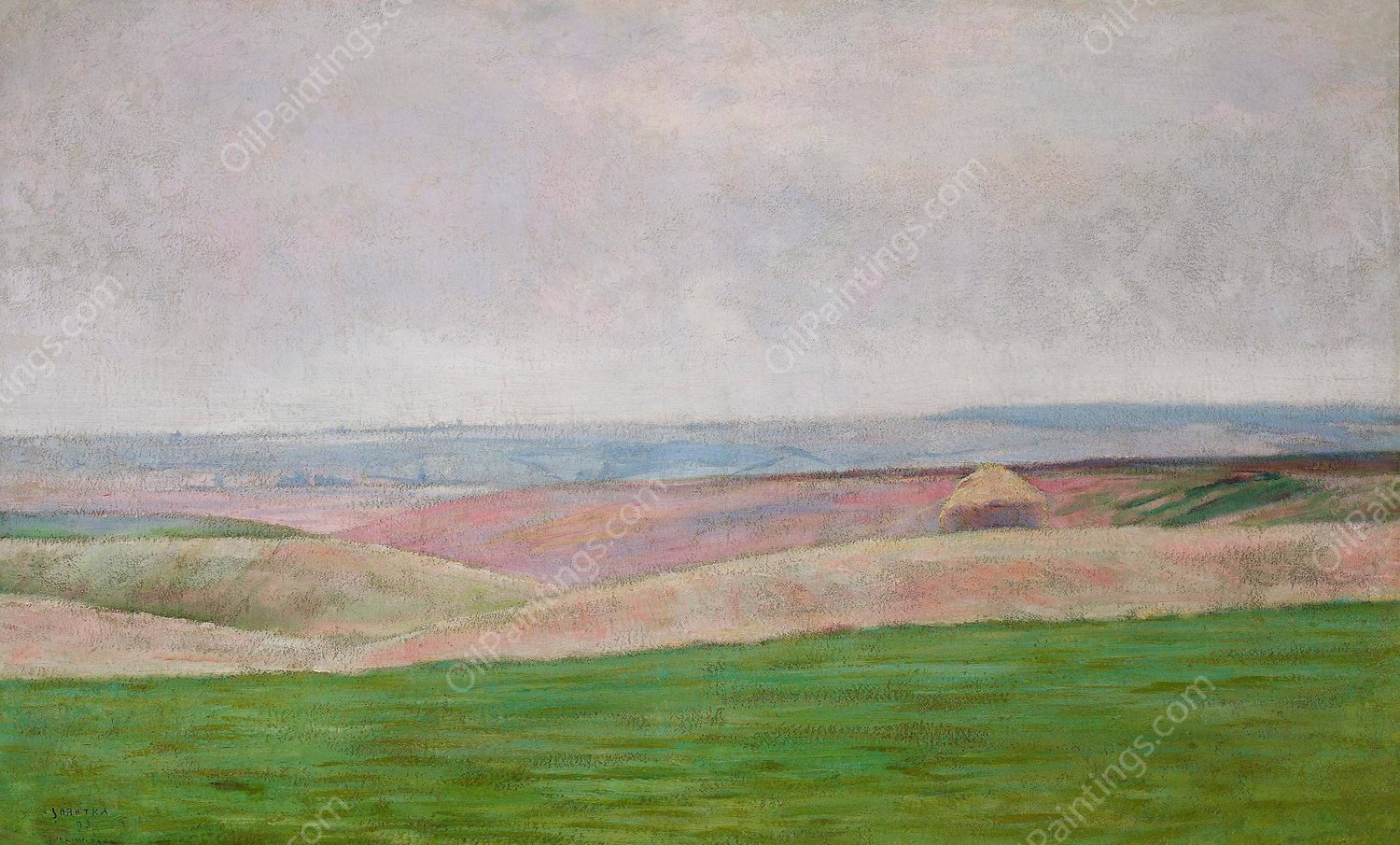 Landccape from Sobotka  by Wladyslaw Podkowinski - Hand-Painted Oil Painting Reproduction