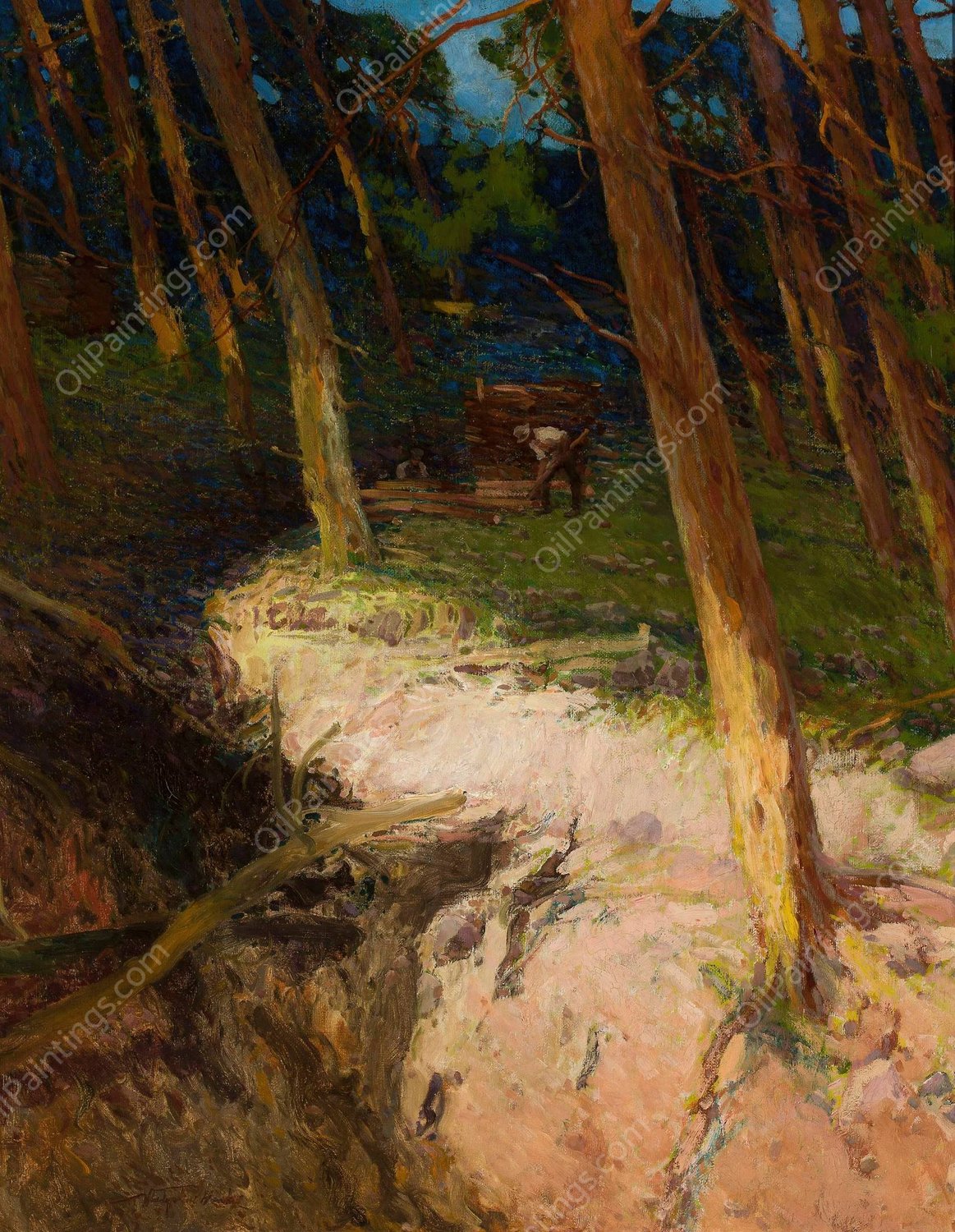 In the forest by Wladyslaw Wankie - Hand-Painted Oil Painting Reproduction