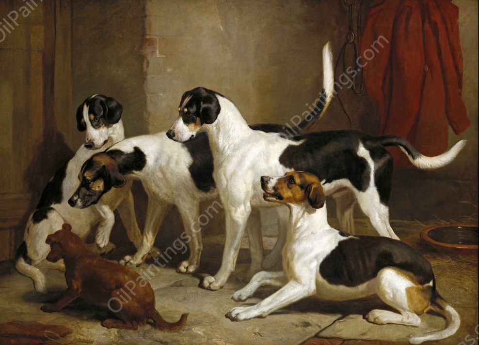 The Puckeridge Foxhounds by Thomas Woodward - Hand-Painted Oil Painting Reproduction