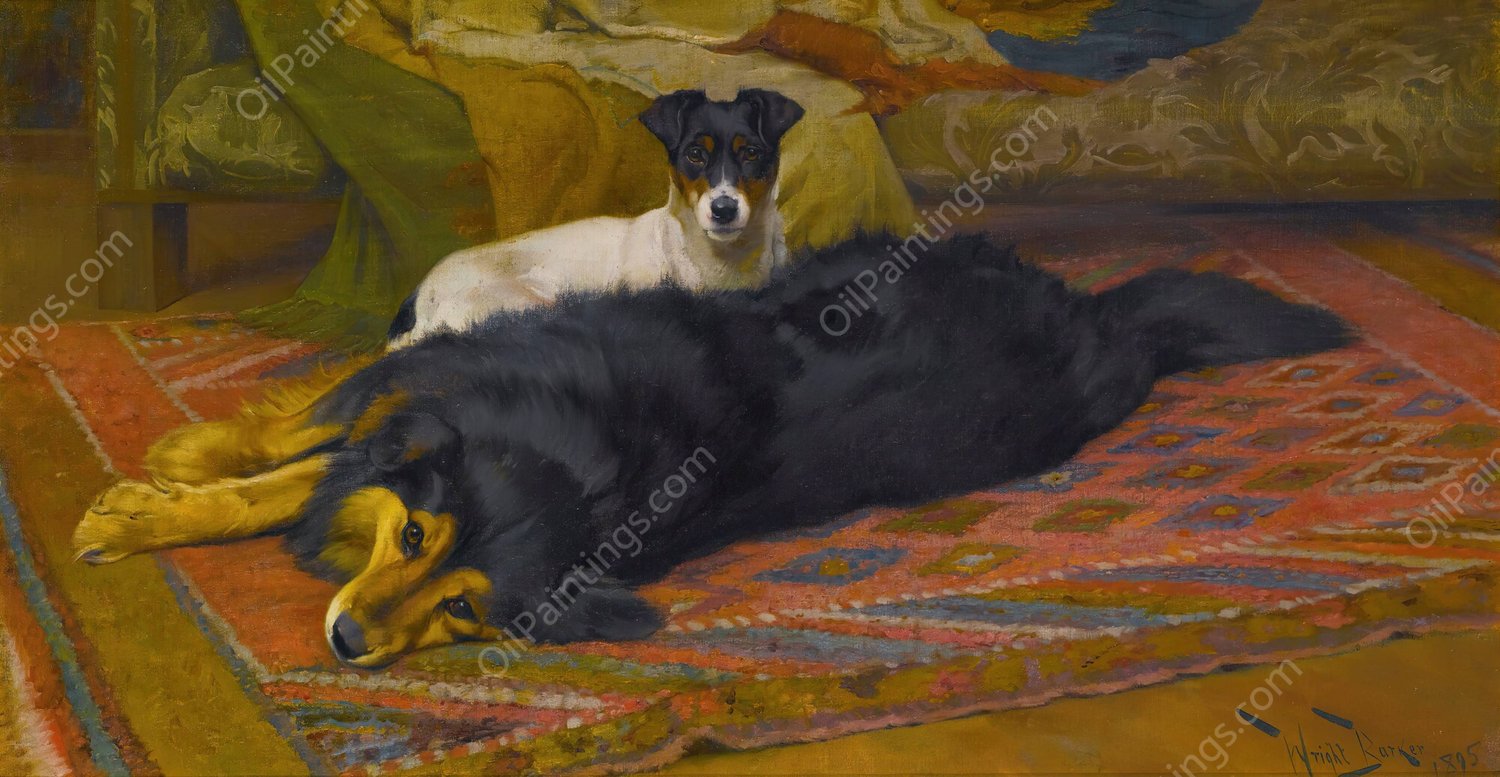 The Two Friends  by Wright Barker - Hand-Painted Oil Painting Reproduction