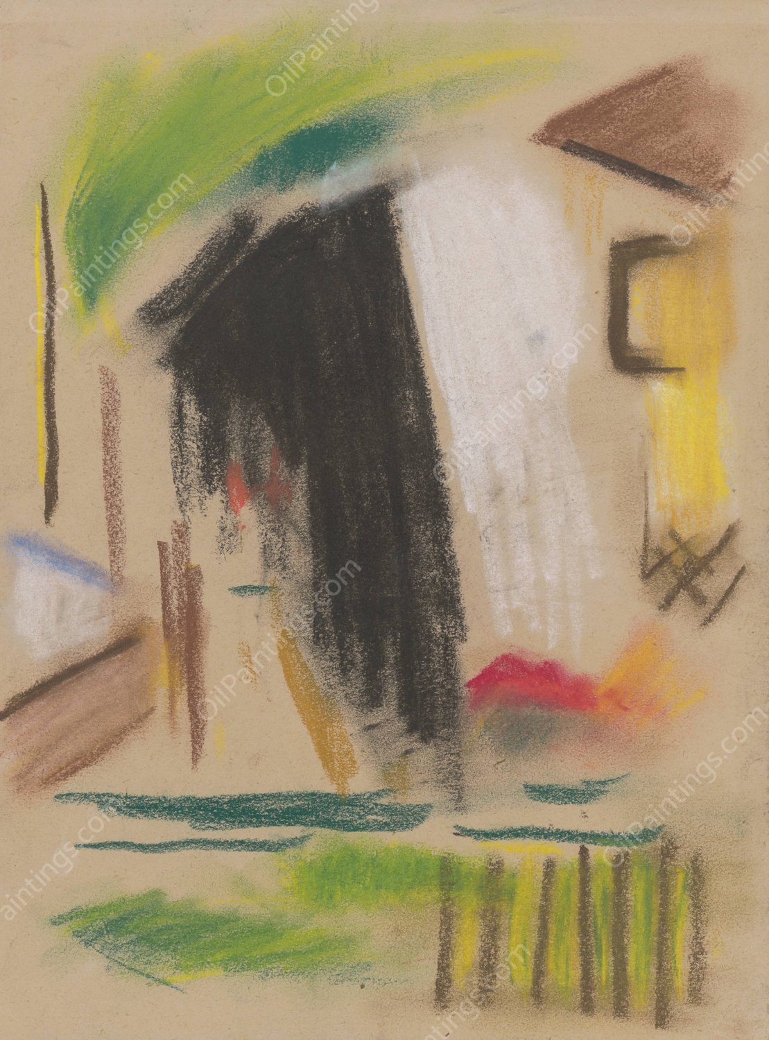 House with a Fence  by Zolo Palugyay - Hand-Painted Oil Painting Reproduction