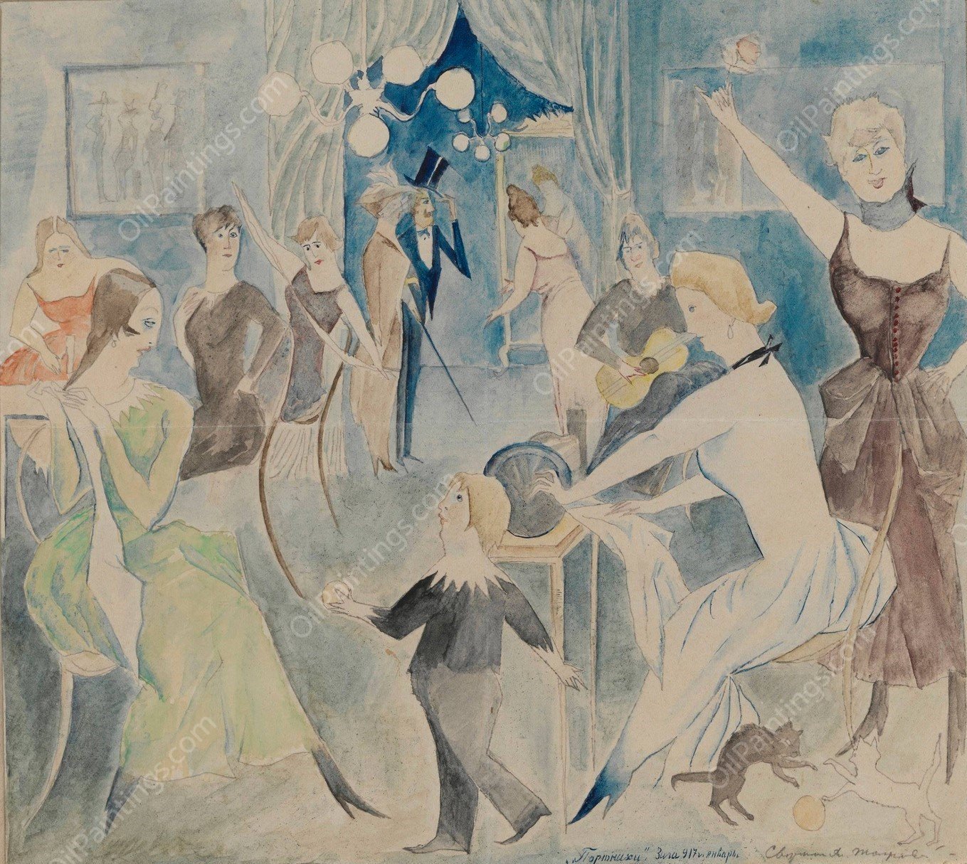 Seamstresses  by Zygmunt Waliszewski - Hand-Painted Oil Painting Reproduction