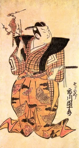 Ichikawa Danjuro II as Soga no Goro by Okumura Masanobu - Oil Painting Reproduction
