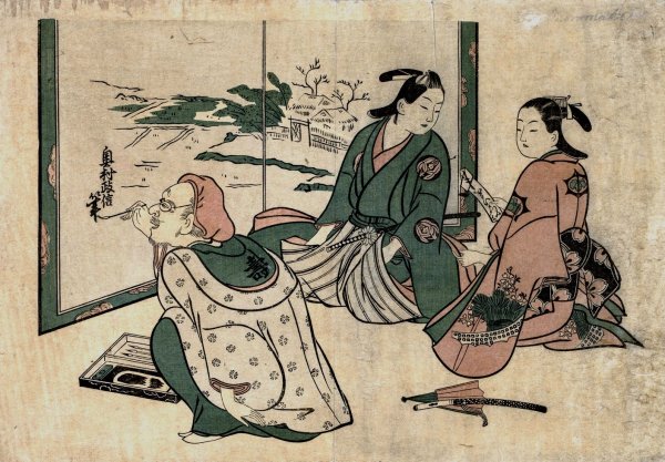 No Title  by Okumura Masanobu - Hand-Painted Oil Painting Reproduction