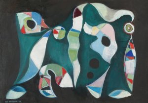 Composition by Ole Kandelin Oil Painting
