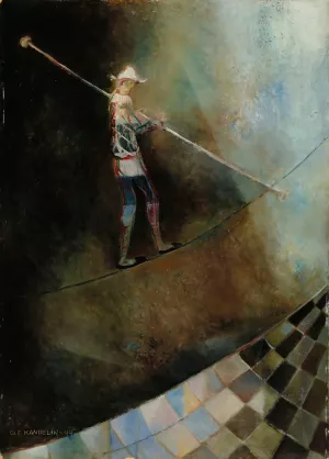 The Rope-Dancer Oil painting by Ole Kandelin