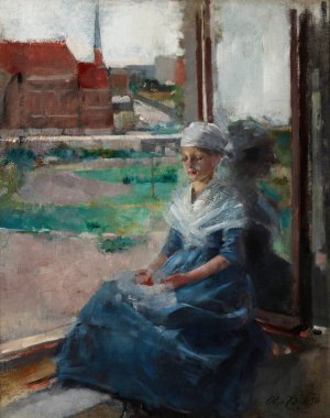 Breton Woman by Olga Boznanska Oil Painting