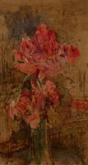 Gladioli by Olga Boznanska Oil Painting