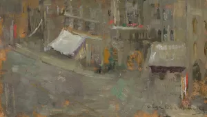 Place de Thernes in Paris by Olga Boznanska Oil Painting