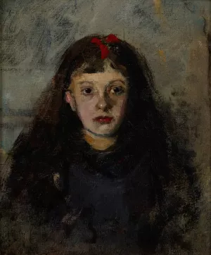 Portrait of a Girl - Zofia Sokolowska Oil painting by Olga Boznanska