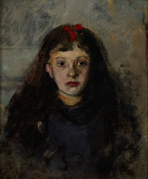 Portrait of a Girl - Zofia Sokolowska  by Olga Boznanska - Hand-Painted Oil Painting Reproduction