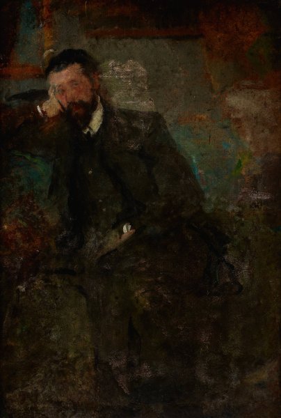 Portrait of a Man  by Olga Boznanska - Hand-Painted Oil Painting Reproduction
