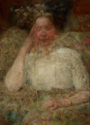 Portrait of a Woman by Olga Boznanska Oil Painting