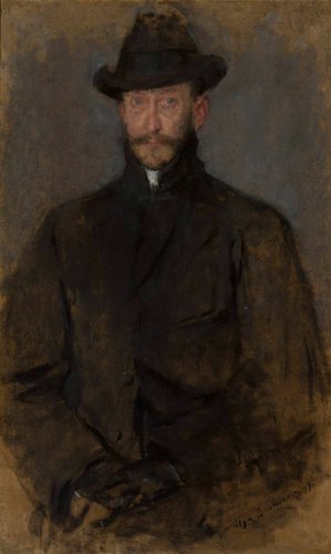 Portrait of Antoni Kamienski by Olga Boznanska Oil Painting
