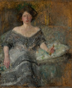 Portrait of Elza Krauze Oil painting by Olga Boznanska
