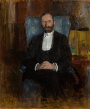 Portrait of Feliks Jasienski by Olga Boznanska Oil Painting