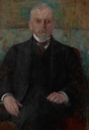 Portrait of Henryk Sienkiewicz by Olga Boznanska Oil Painting