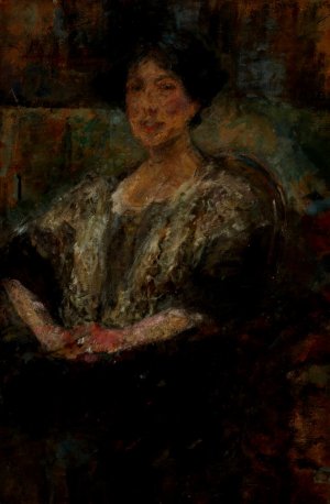 Portrait of Julia Ginzberg by Olga Boznanska Oil Painting