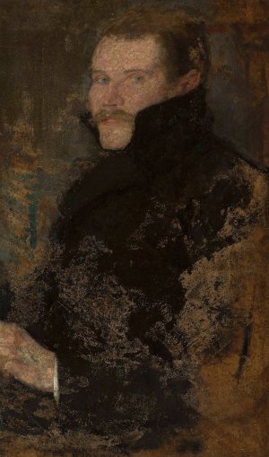 Portrait of Kazimierz Wize by Olga Boznanska Oil Painting