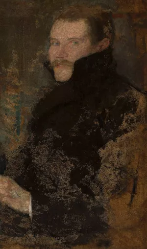 Portrait of Kazimierz Wize by Olga Boznanska Oil Painting