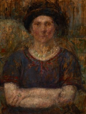 Portrait of Mrs Bankiewicz by Olga Boznanska Oil Painting