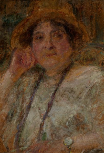 Portrait of Mrs Gosciniec  by Olga Boznanska - Hand-Painted Oil Painting Reproduction