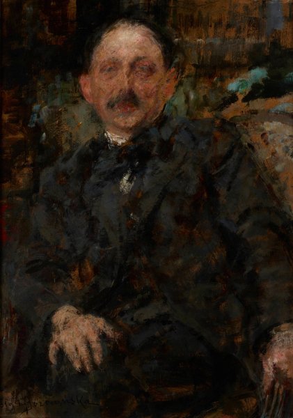 Portrait of Painter Marcin Samlicki  by Olga Boznanska - Hand-Painted Oil Painting Reproduction