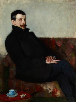 Portrait of Paul Nauen by Olga Boznanska Oil Painting
