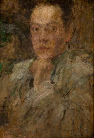 Portrait of Sculptor Stefan Zbigniewicz by Olga Boznanska Oil Painting