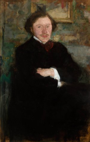 Portrait of the Pianist Prof. Antoni Dieth by Olga Boznanska Oil Painting