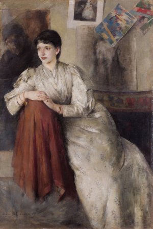 Portrait of Zofia Federowicz by Olga Boznanska Oil Painting